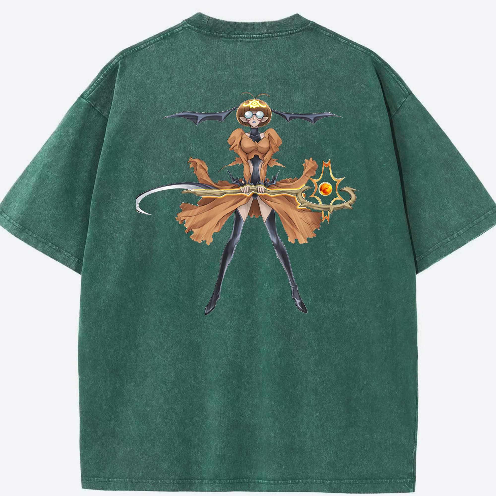 （画像用） 遊☆戯☆王 Yu-Gi-Oh! 綿100% ヴィンテージ風 半袖Tシャツ（背面プリント）